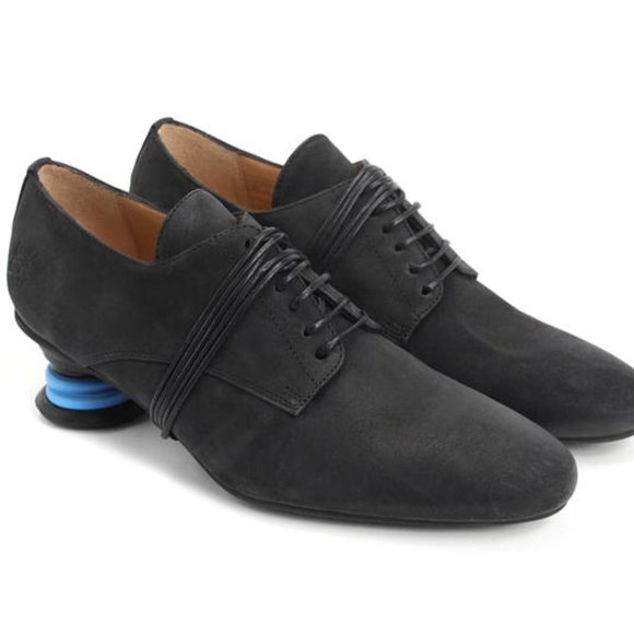 John Fluevog Shoes - Fluevog, Fairway "Bermuda", soft black, wrap around laces, sz 11, fits small